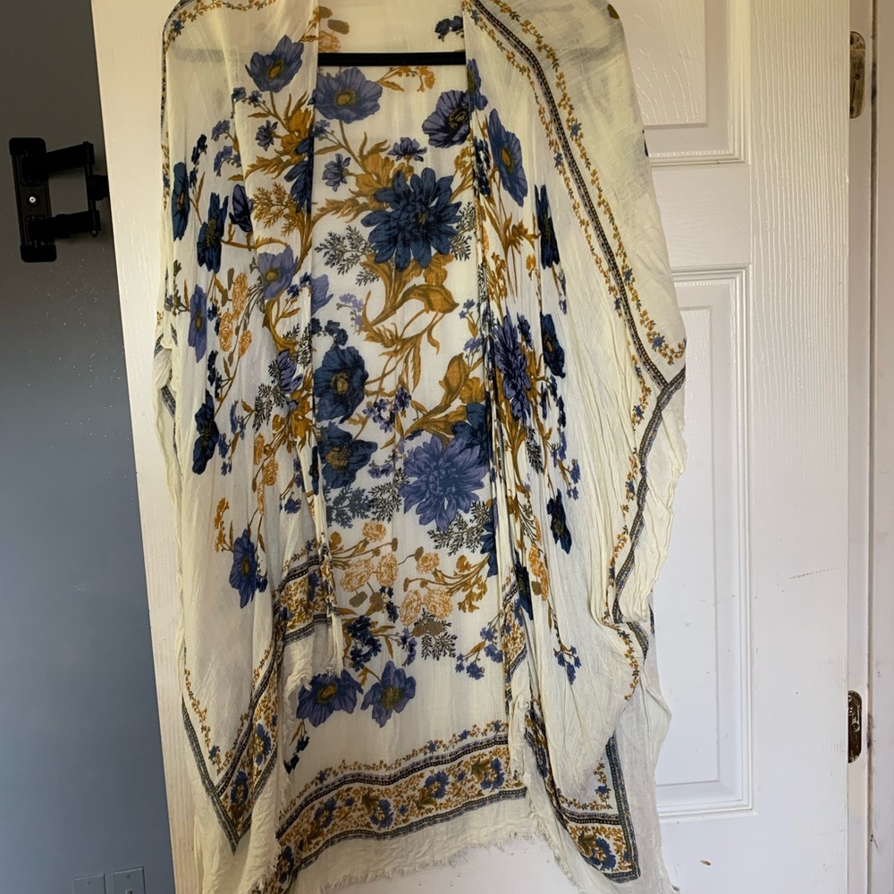 Long floral kimono